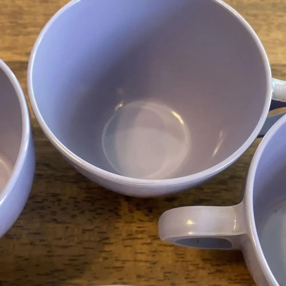 Royalon Melmac Purple Set of 13 Coffee Cups Small Plates Dinner Plate Vintage